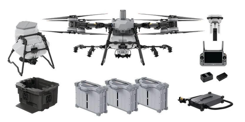 DJI Agras T100 - Quod Sprayer, Spreader + D-RTK 3 Kit