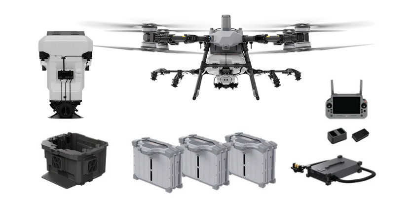 DJI Agras T70P - 3 Battery Bundle, Mist Nozzle & Spreader Bundle